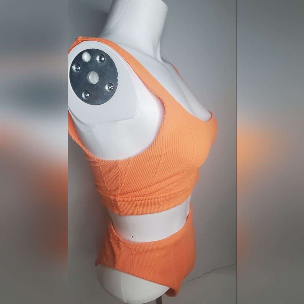 Aerie Size M - 2 Piece Set - High Waisted Orange Bikini - Picture 2 of 8